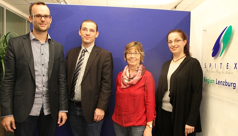 Eine gute Lösung gefunden: Martin Imhof, Daniel Lukic, Martha Frei undAnita Berger sind von der Zusammenarbeit überzeugt. Foto: ST