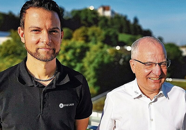 Referenten der zweiten «Denkwerkstatt»: Berufsschullehrer Thomas Schelker und Urs W. Berner, CEO der Rupperswiler Urma AG. Foto: Fritz Thut