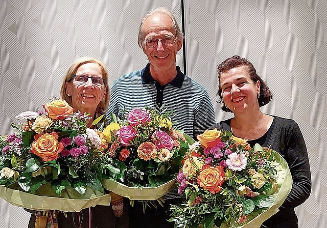 Wurden aus dem Vorstand verabschiedet: Katrin Messerli, Toni Schenker und Manuela Enzler.Foto: zvg
