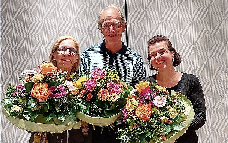 Wurden aus dem Vorstand verabschiedet: Katrin Messerli, Toni Schenker und Manuela Enzler.Foto: zvg