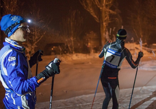 <em>Erstes Abendrennen:</em> Insgesamt 34 Teilnehmer begaben sich auf die Piste. Foto: mkü