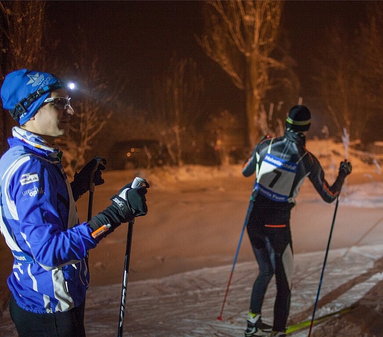 <em>Erstes Abendrennen:</em> Insgesamt 34 Teilnehmer begaben sich auf die Piste. Foto: mkü