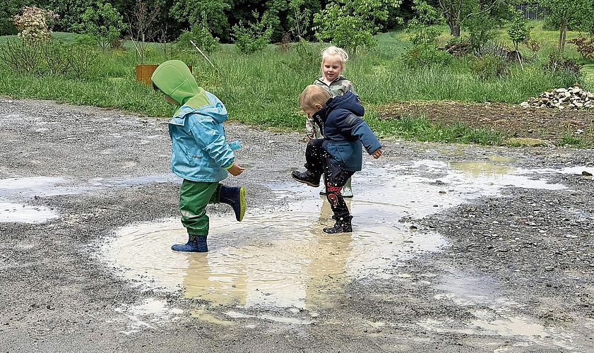 Der vorgegangene Regen tat der Freude am Jubiläum keinen Abbruch.Foto: zvg