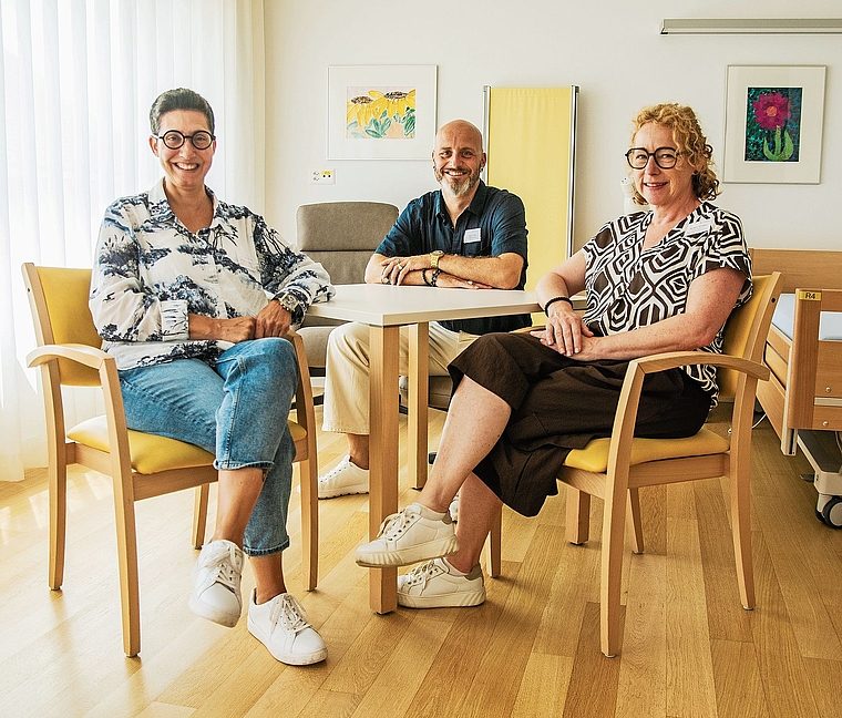 Das Geschäftsleitungsteam mit Michelle Randazzo, Steven Weill und Barbara Schelker (von links).Foto: Peter Winkelmann 