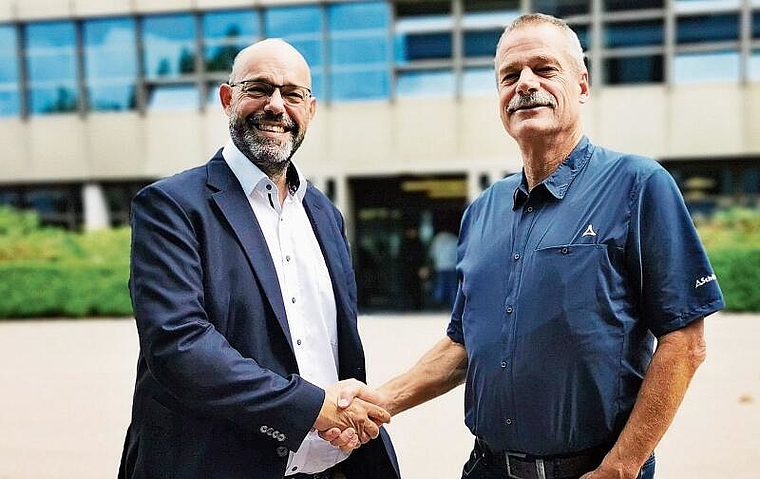 Ablösung: Christoph Leimgruber ist als Nachfolger von Markus Möhl neuer Präsident des Schulvorstands der Berufsschule Lenzburg. Foto: Fritz Thut