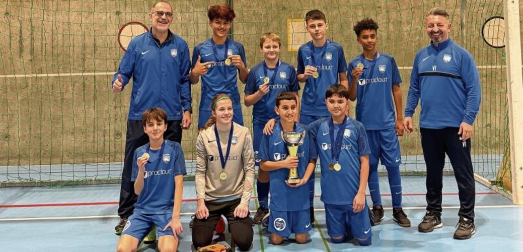 1. Platz für die D2-Junioren des FC Lenzburg.Foto: zvg