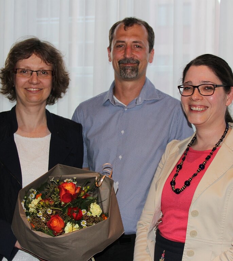 <em>Wechsel:</em> Sabine Sutter-Suter (links) tritt ab, Daniel Blaser und Elisabeth Tribaldos übernehmen das Co-Präsidium. Foto: AG