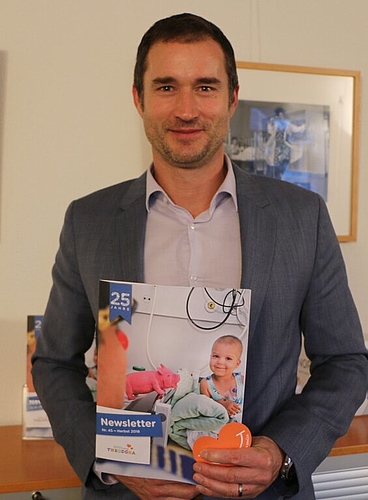 <em>Ist seit den Anfängen des Büros in Hunzenschwil dabei:</em> André-Simon Hofer, Mitglied der Geschäftsleitung und Leiter Fundraising. Foto: Melanie Solloso
