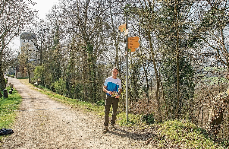 Präsident Christoph Brunner auf der Strecke des 5-Schlösser-Laufs. Foto: Peter Winkelmann