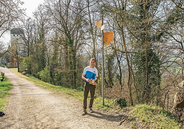 Präsident Christoph Brunner auf der Strecke des 5-Schlösser-Laufs. Foto: Peter Winkelmann