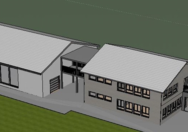 Schulanlage Zelgli: Der geplante Doppelkindergarten soll an die bestehende Turnhalle angebaut werden. Visualisierung: zvg