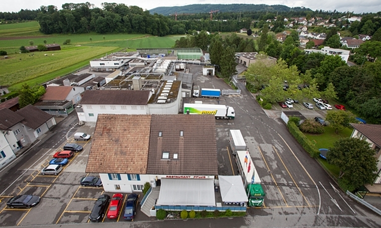 Blick auf das ehemalige Marti-Areal in Othmarsingen: Restaurant Pflug im Vordergrund. Foto: Pascal Meier