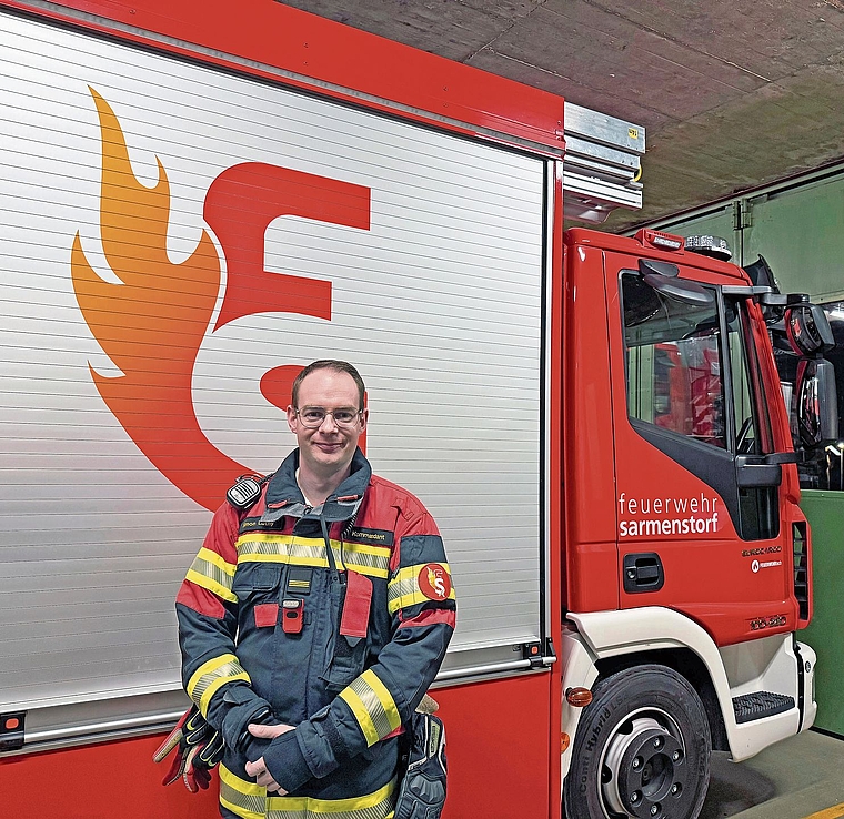 Simon Lüthy ist neuer Kommandant bei der Feuerwehr in Sarmenstorf.Foto: Verena Schmidtke