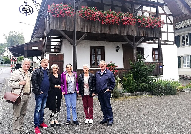 Sie stehen hinter der 2. Kulturwerkstatt Seetal: Die Organisatoren (von links) Max Zurbuchen, Pitsch Schmid (Steinzeitwerkstatt Boniswil), Edith Haller-Suter (IG Hansjakob-Suter-Sammlung), Alice Gehrig-Müller (Historische Vereinigung Seetal und Umge
