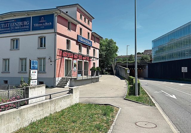 Vergleich heute: Blick vom ehemaligen Standort der Dreiwegweiche in Richtung Erlenguttunnel 2026.Foto: ETH-Bibliothek Zürich, Bildarchiv