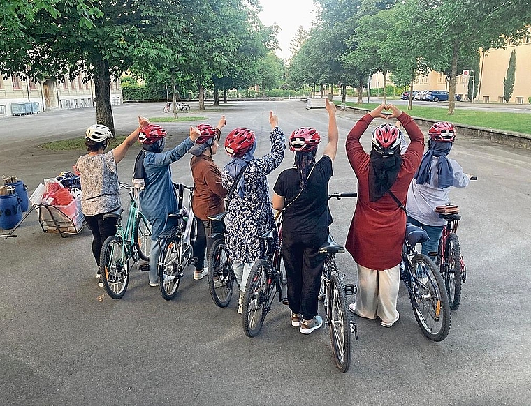 Fit für den Strassenverkehr: Die Velokurse stossen stets auf gute Resonanz.Foto: zvg