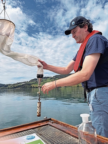 Martin Märki Lebewesen aus dem See gesammelt. Foto: VSc Martin Märki Lebewesen aus dem See gesammelt. Foto: VSc