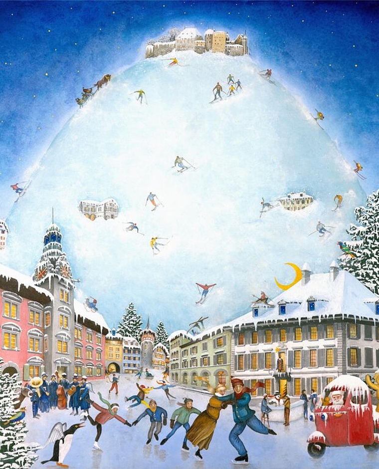 <em>Ist in zwei verschiedenen Grössen erhältlich: </em>Der Lenzburger Adventskalender 2018 mit zahlreichen neckischen Details. Bild: Fritz Huser
