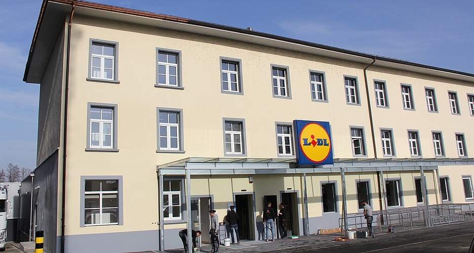 <em>Eine weitere Einkaufsmöglichkeit im Dorf: </em>Die neue Lidl-Filiale in Niederlenz. Fotos: Alfred Gassmann
