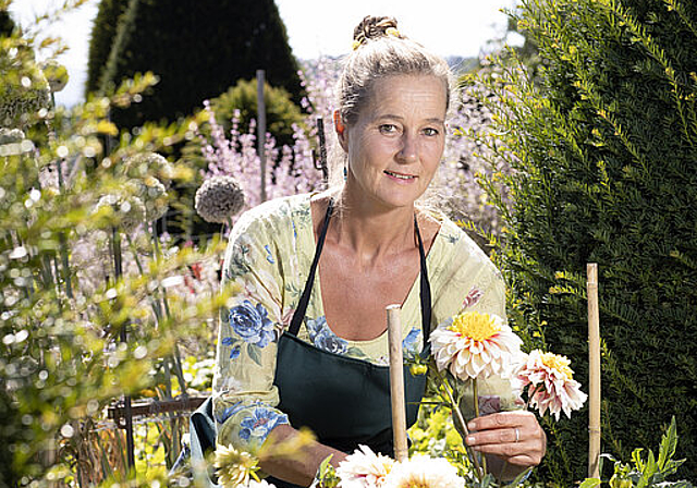 Gärtnerin auf Schloss Wildegg: Tanya van der Laan. Foto: Pascal Meier/MA