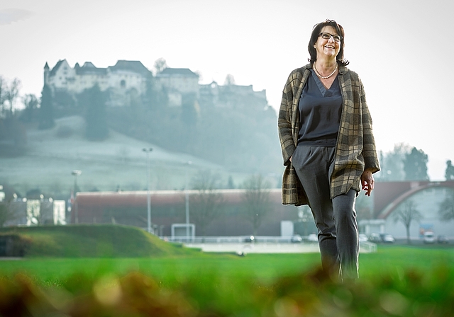 Auf zu neuen Ufern: Beatrice Strässle nimmt Abschied von Lenzburg und freut sich auf ihr neues Leben im Piemont. Foto: Chris Iseli