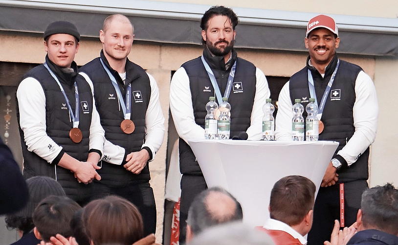 Strahlende Bronze-Gewinner.Foto: Romi Schmid Strahlende Bronze-Gewinner.Foto: Romi Schmid