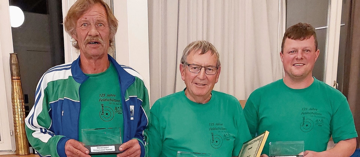 Die drei erfolgreichsten Schützen: Beat Schlund, Ueli Fischer und Gabriel Fischer.Foto: zvg 