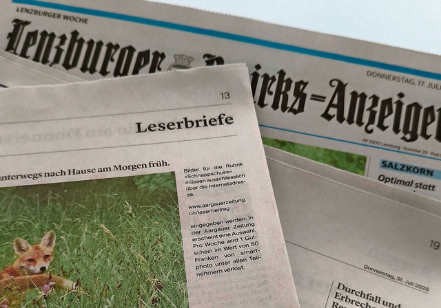 Gerne werden wir Ihre Leserbriefe bei uns publizieren. Regeln sind Anstand und Sitte.Foto: rfb