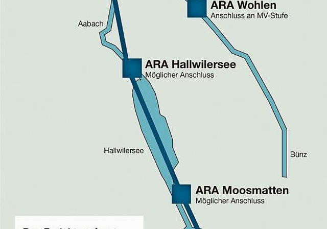 Einzugsgebiet: Übersichtsplan der geplanten ARA Seetal. Foto: zvg
