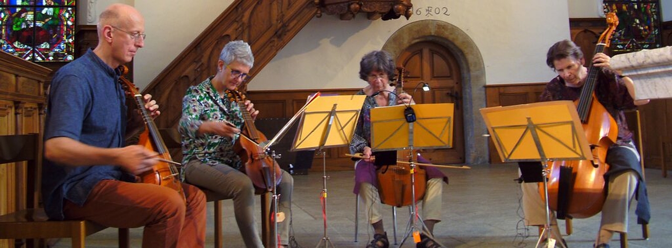 <em>Eintauchen in die Stille: </em>Das Gambenconsort Don Sebastian in der Stadtkirche.