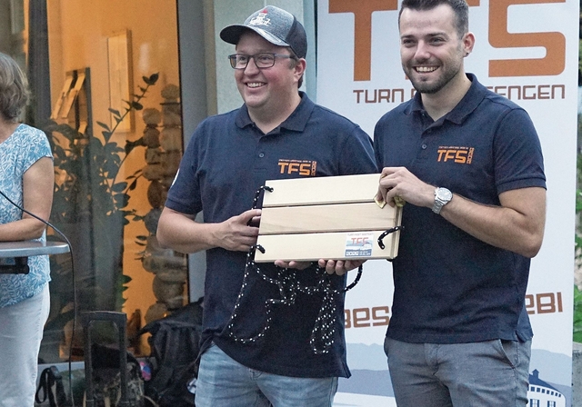 Matthias Fischer und Christian Büchli mit dem Rittiseili.Foto:  rfb