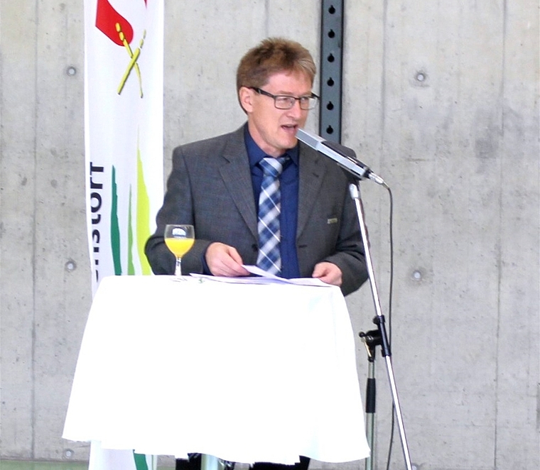 Gemeindeammann Bruno Winkler während seiner Neujahrsrede. (ASt)