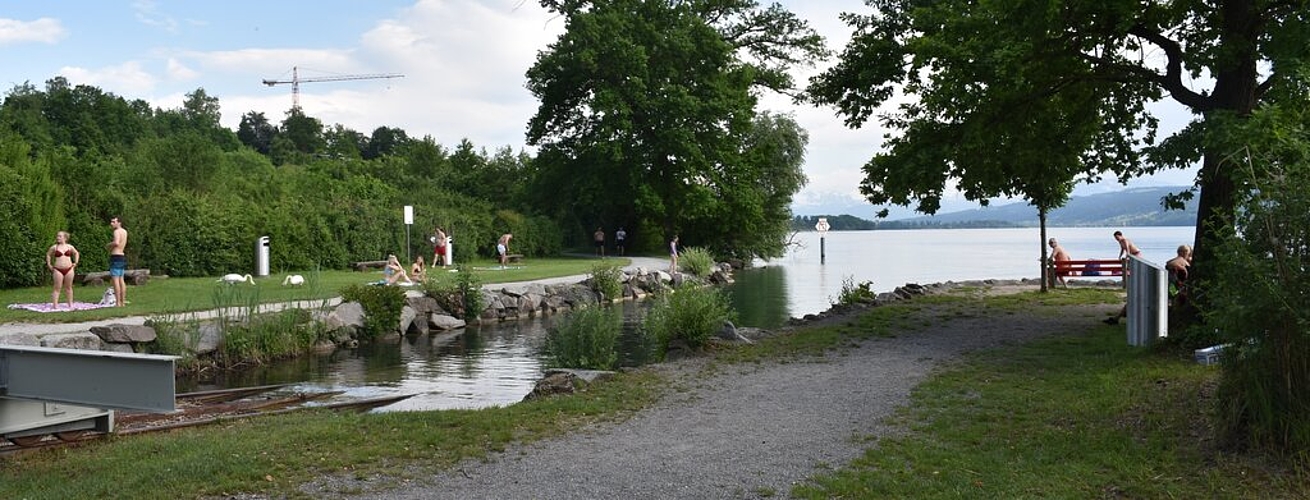 <em>Die Ruhe vor dem Sturm:</em> Im Hochsommer werden die Badeplätze im Gebiet Zopf in Meisterschwanden überfüllt sein. Bild: Larissa Hunziker
