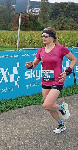 Die Siegerin des Halbmarathons: Petra Eggenschwiler. Foto: Tanja Isler
