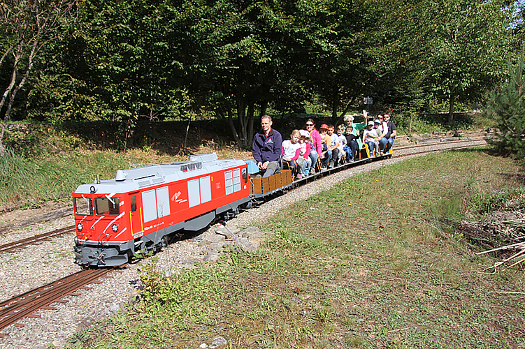 Wohl zur grossen Freude von Gross und Klein: Die Gartenbahn nimmt am 27. September wieder den Fahrbetrieb auf. Foto: zvg
