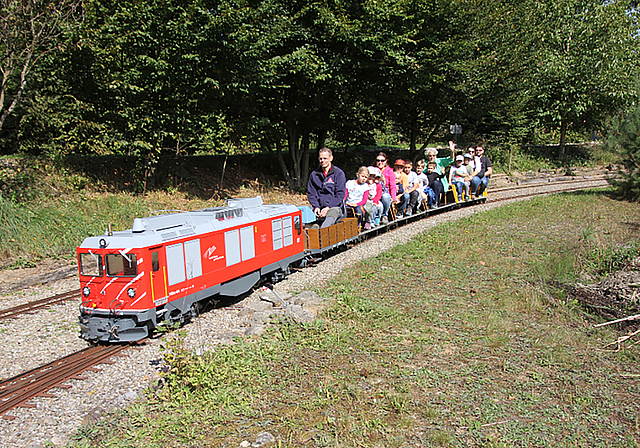 Wohl zur grossen Freude von Gross und Klein: Die Gartenbahn nimmt am 27. September wieder den Fahrbetrieb auf. Foto: zvg
