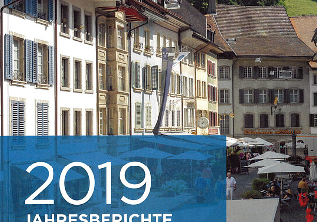 Das städtische Leben auf 108 Seiten: Titelseite von «2019 Jahresberichte». Foto: zvg