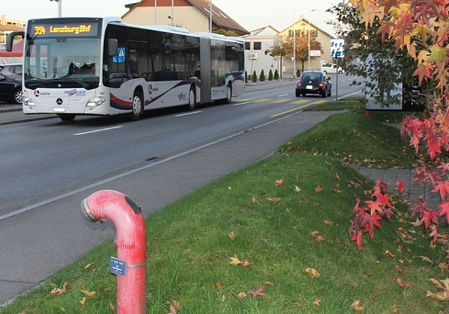 Ortsdurchfahrt Hunzenschwil: Lässt sich wohnlicher und mit mehr Aufenthaltsqualität gestalten. Foto: AG