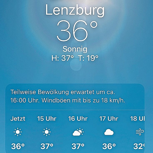 Sommer, Sonne, Hitze.Screenshot: Max Chopard Sommer, Sonne, Hitze.Screenshot: Max Chopard