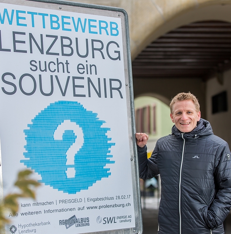 Philipp Anliker, Präsident von Pro Lenzburg: Mit einem Souvenir soll der Name «Lenzburg» in die Welt hinausgetragen werden. Der Ideen-Wettbewerb läuft noch bis Ende Februar.(Fabio Baranzini)