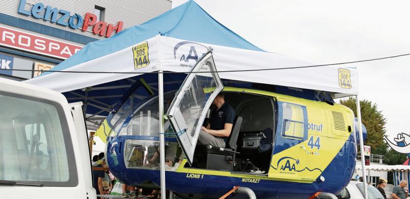 Einmal im Cockpit sitzen: Das war am Rettungstag möglich.Foto: Romi Schmid