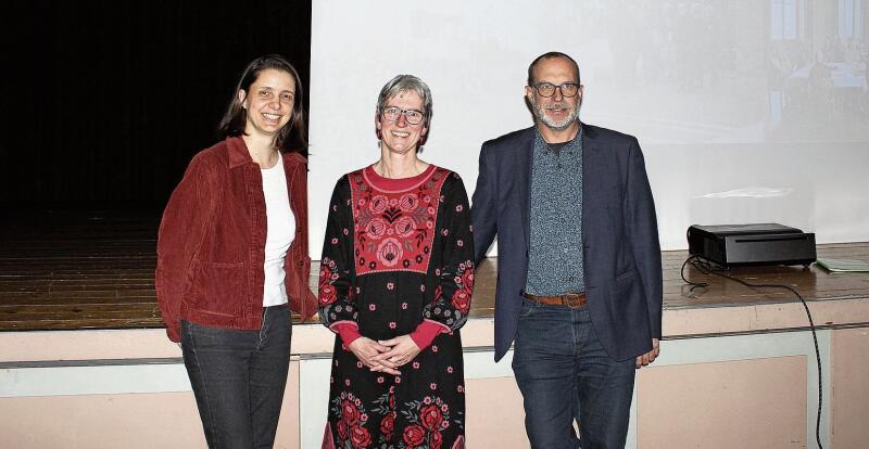 Die Sprecher des Abends: Alina Bühler, Beatrice Taubert, Christian Brenner.Foto:  Debora Hugentobler