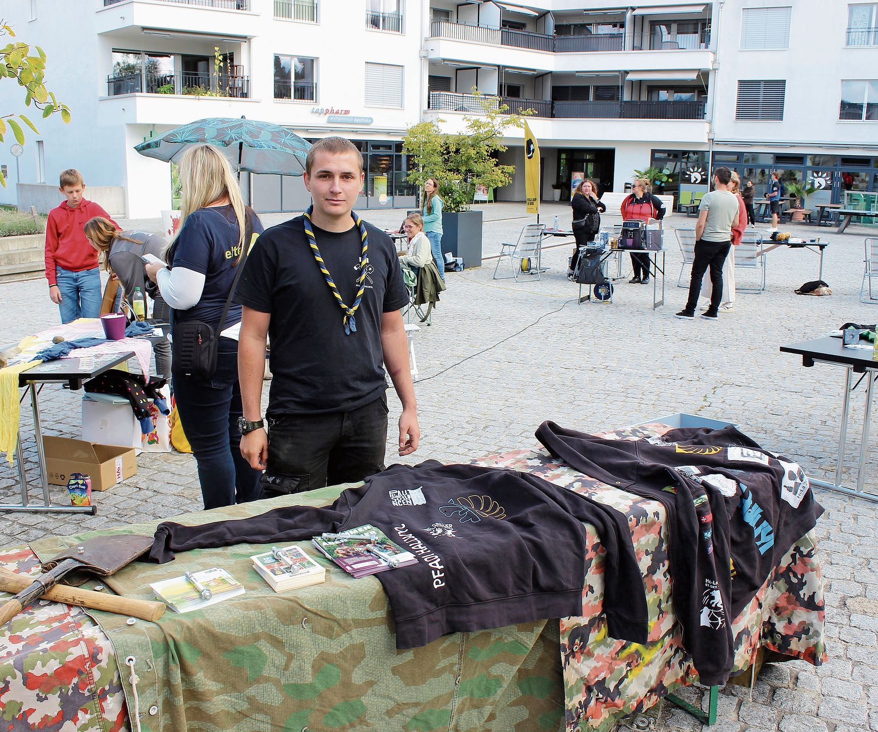 Auch die Pfadi Hallwyl war vor Ort.Foto: Debora Hugentobler