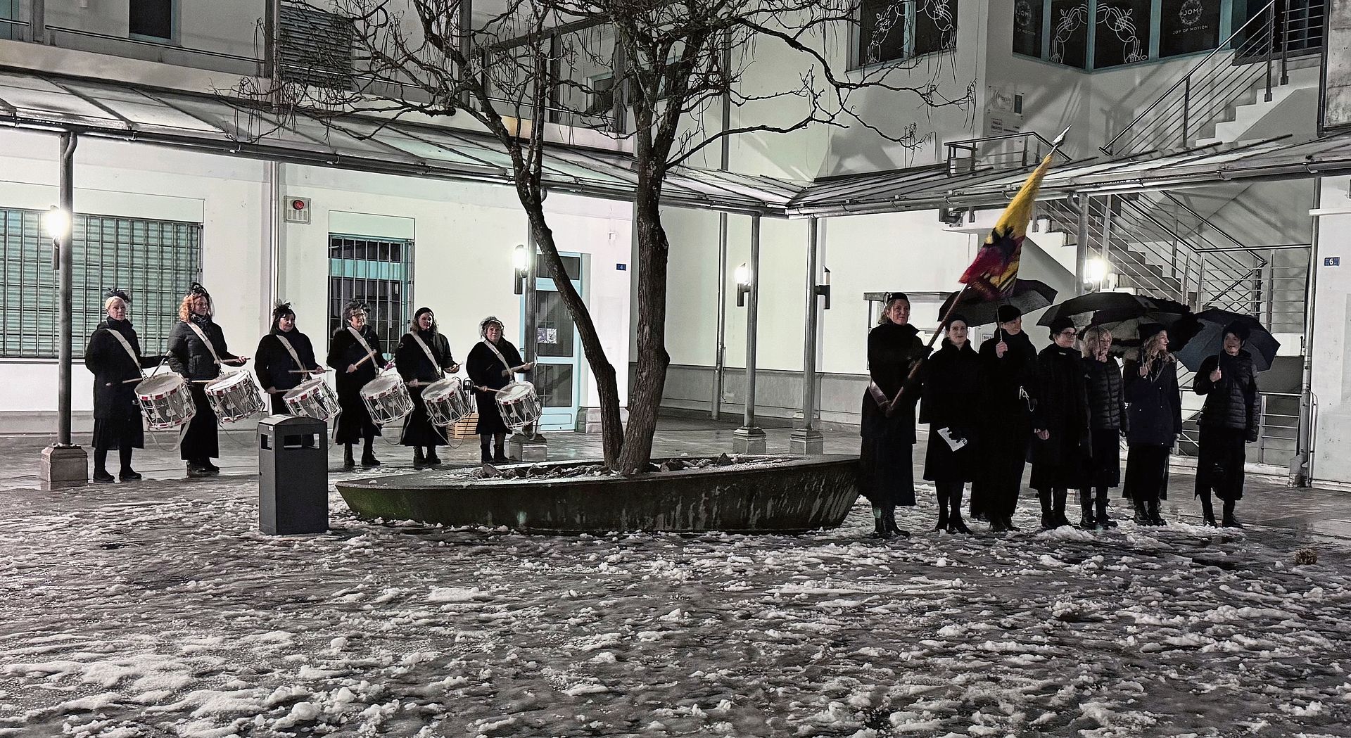 Das Eintrommeln der Meitli-Tage in Fahrwangen.Foto: Verena Schmidtke