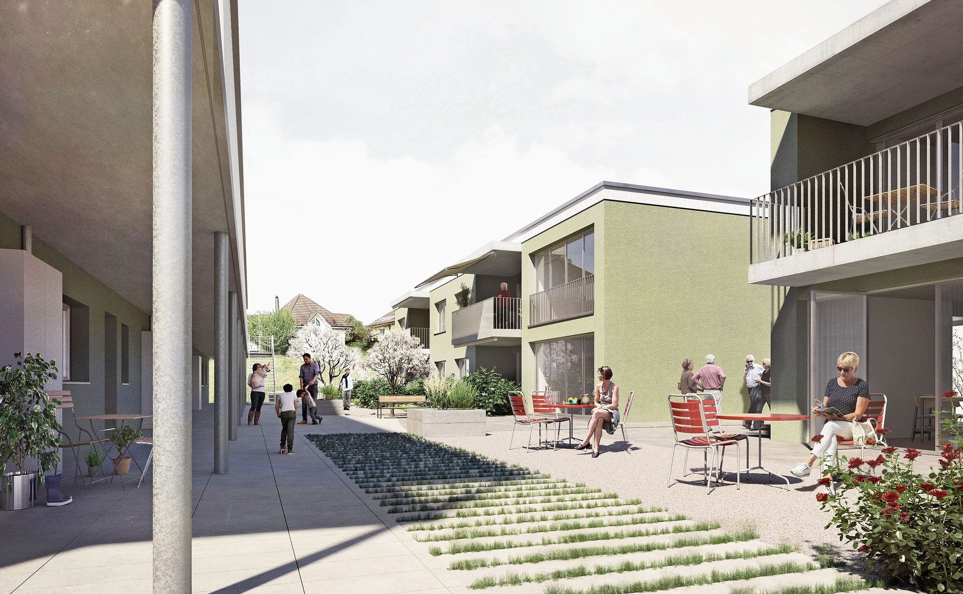 Das Projekt «Eichi» in Niederlenz.Visualisierung: zvg