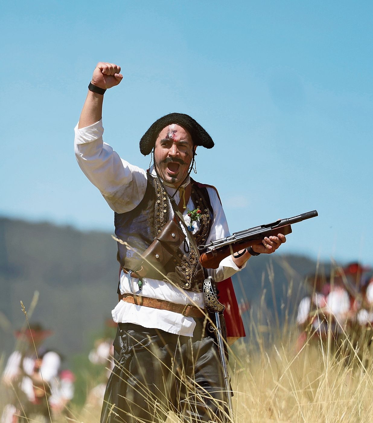 Auf dem Gofi noch siegesgewiss. Die Piraten Lenzburgs.Foto: jugendfest-fotos.ch Auf dem Gofi noch siegesgewiss. Die Piraten Lenzburgs.Foto: jugendfest-fotos.ch