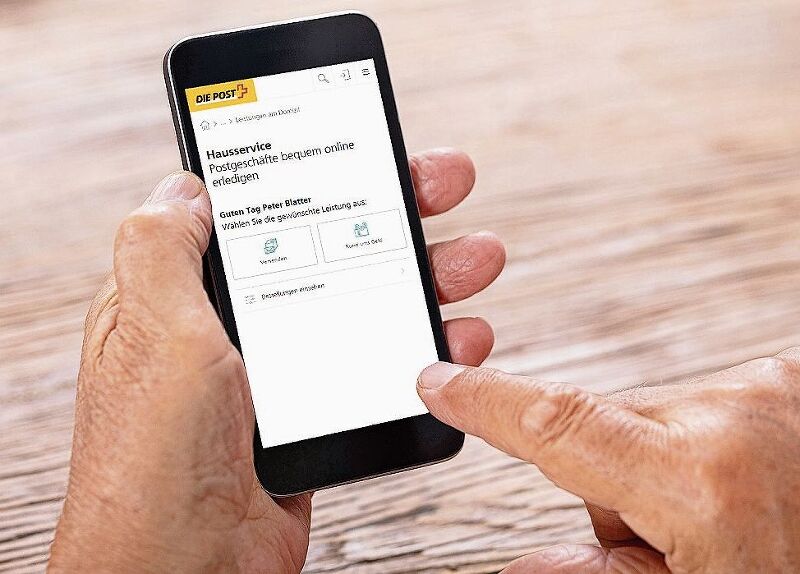 Post-Dienstleistungen online bestellbar: Etwa mit dem Handy, Tablet oder PC. Foto: zvg
