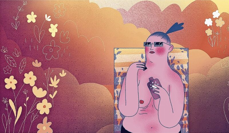 Rosa gerät in Ekstase: Standbild aus dem Animationsfilm «Sweet Nothing». Foto: zvg/hslu