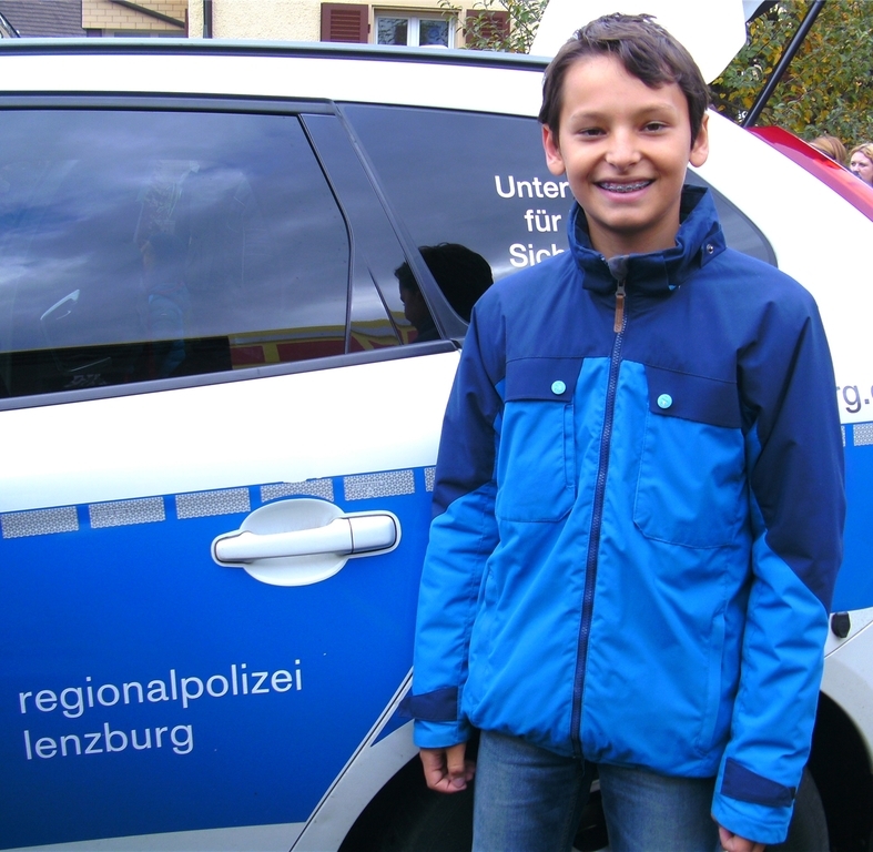 Für Timon ist klar, er wird ganz bestimmt mal Polizist.