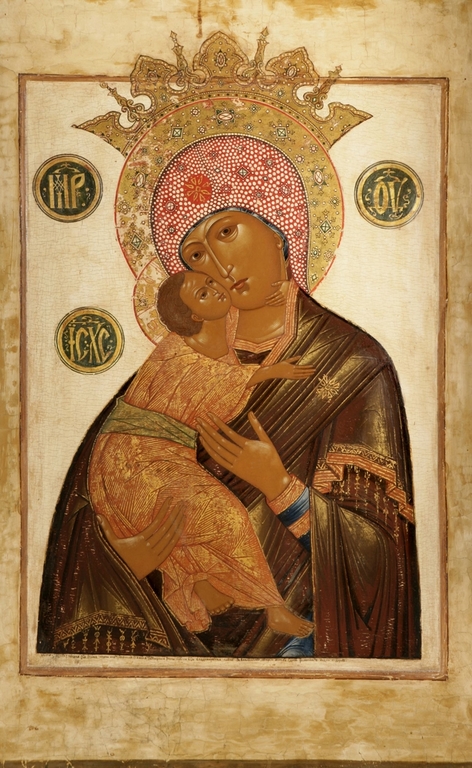 Gottesmutter von Vladimir, Ikone gemalt von Andréj Fëdorov, 1651/52. Gottesmutter von Vladimir, Ikone gemalt von Andréj Fëdorov, 1651/52.
